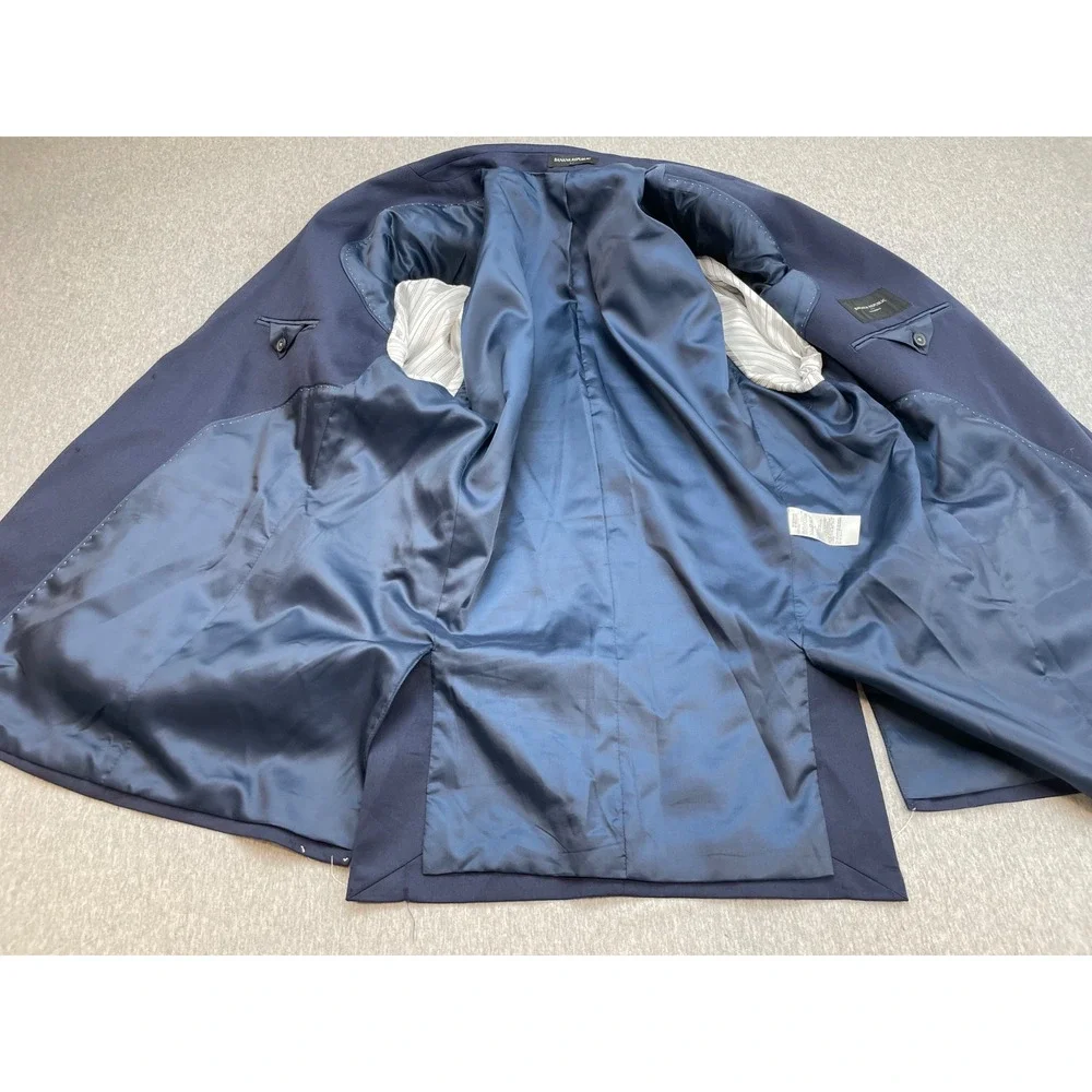 Banana Republic‎ Blazer Mens 46R Navy Blue Stretch 2-Button Single Breast Lined